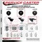 Service Caster 3'' Bright Chrome Neoprene Rubber Casters with Brakes Side Brackets, 4PK SCC-GR03S310-NPRB-BC-B-71678-4-CB180-4 - alternate 2